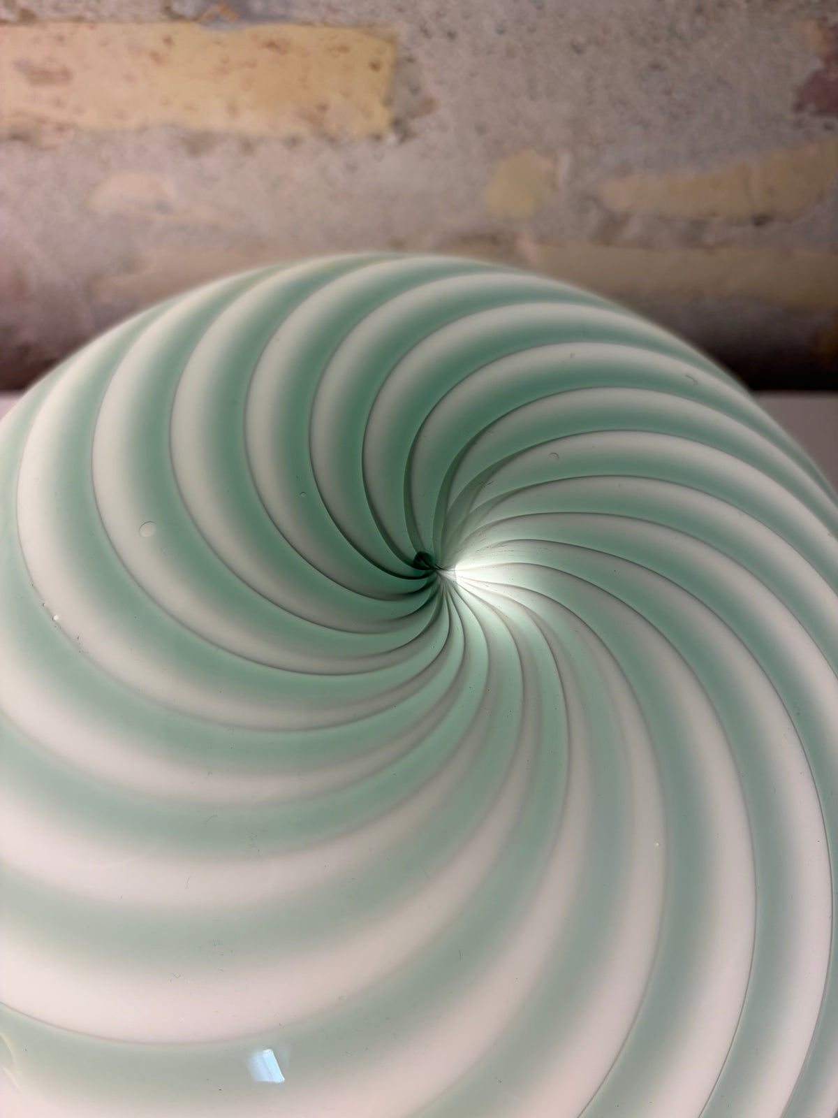 Mørkegrøn Murano swirl pendel, 30 cm - 2. sortering