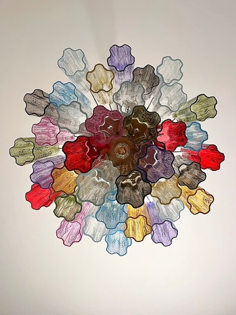Murano lysekrone | Tuber | 36 glas | Multi