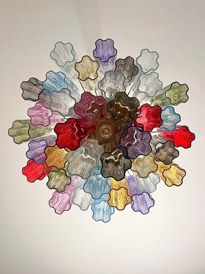 Murano lysekrone | Tuber | 36 glas | Multi