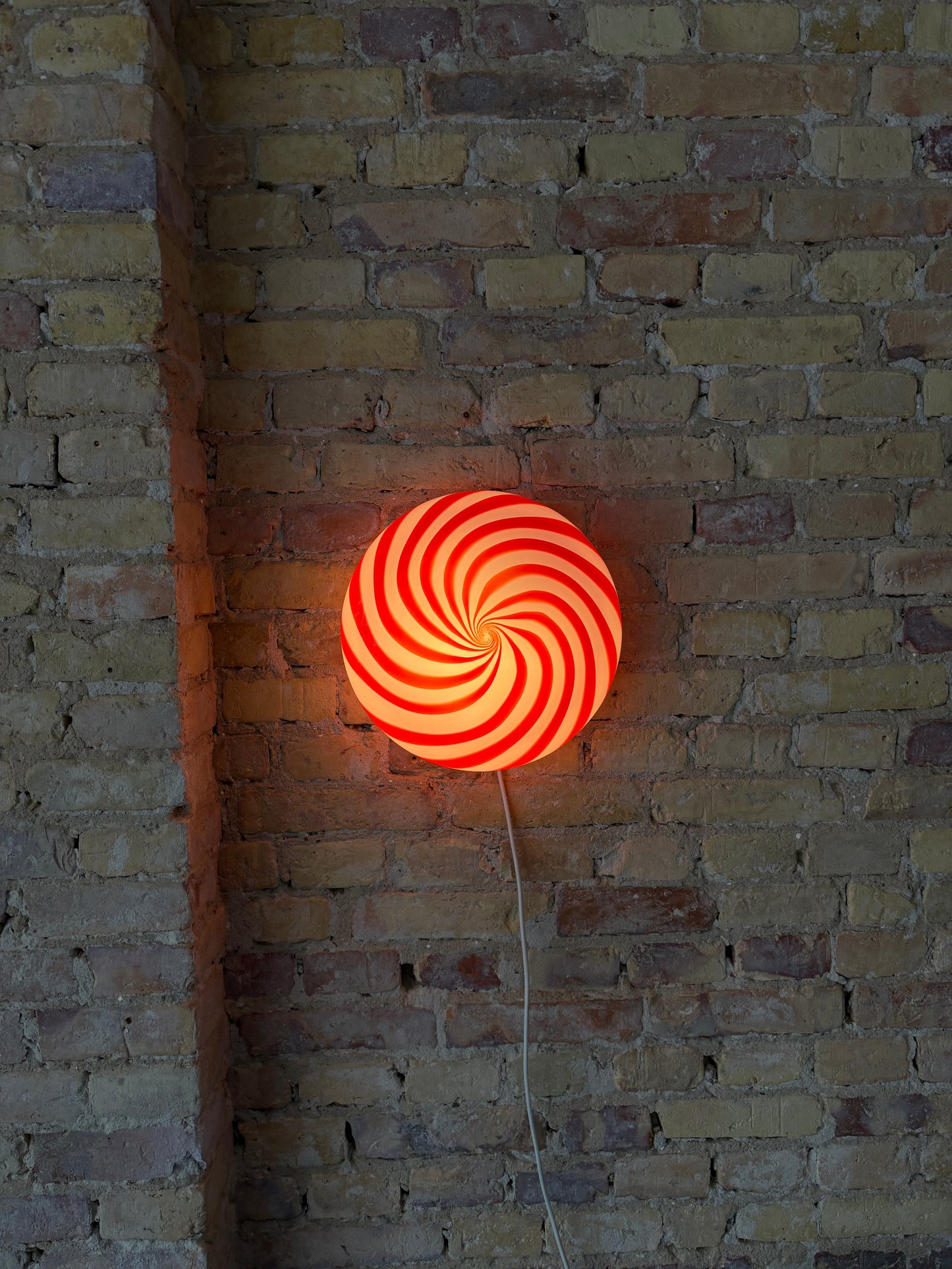 Rød swirl Murano plafond, 30 cm