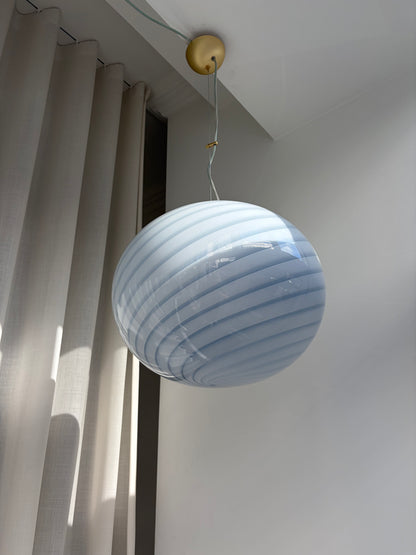 Large yellow Murano ceiling lamp, 40 cm
