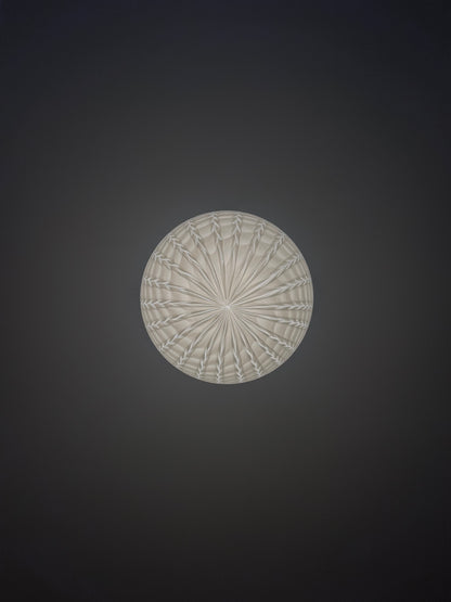 Vintage Murano pendant with peacock swirl, 43 cm