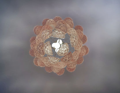 Murano chandelier | Drops | 41 glass | Pink glass