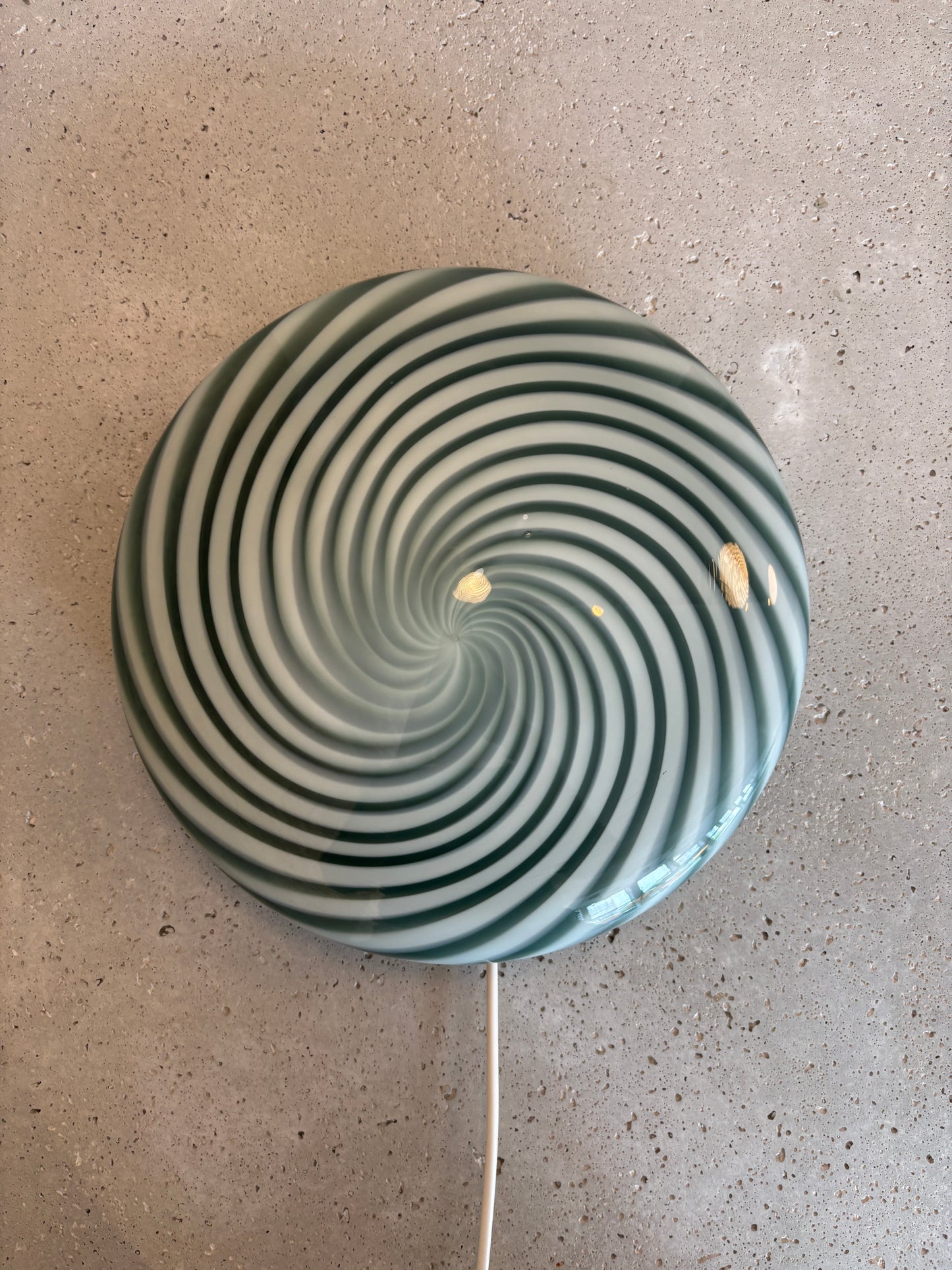 Mørkegrøn tivoli Murano plafond, 30 cm