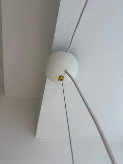 Klassisk hvid rund Murano pendel, 35 cm