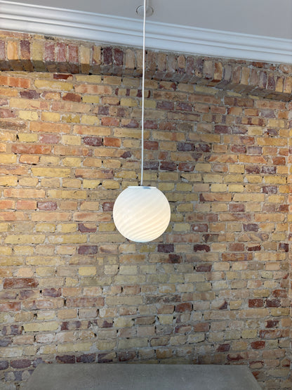 Lyseblå Murano pendel, 20 cm