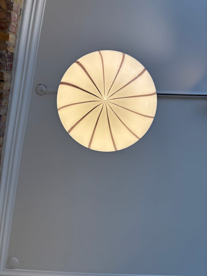 Filigrana Murano ceiling lamp with purple swirl, 30 cm