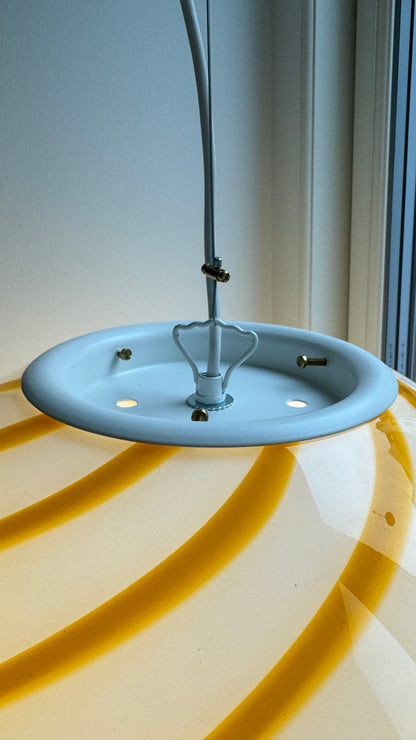 Murano yellow bolche pendant light, 40 cm