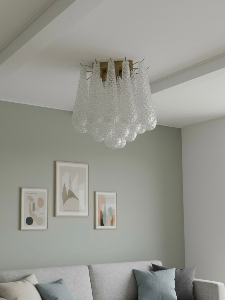 Murano lysekrone | Blade | 32 glas | Klart glas