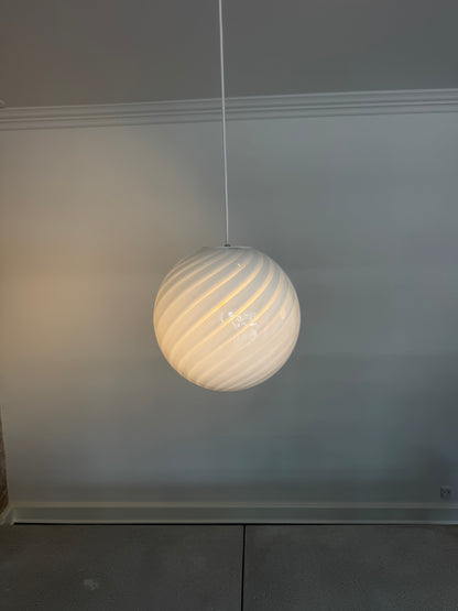 Lyseblå Murano pendel, 30 cm