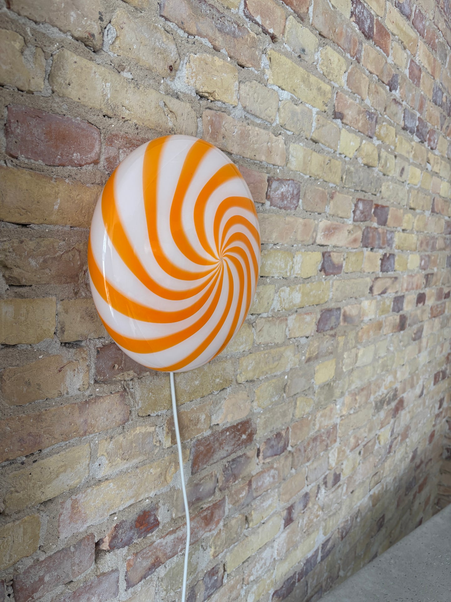Orange solero Murano plafond, 30 cm