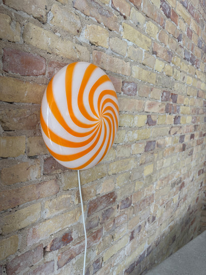 Orange solero Murano plafond, 30 cm