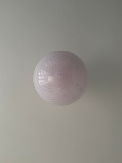 Vintage Murano pendant with pink swirl, 40 cm