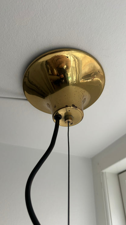 Murano pendant with white swirl, 40 cm (RESERVED)