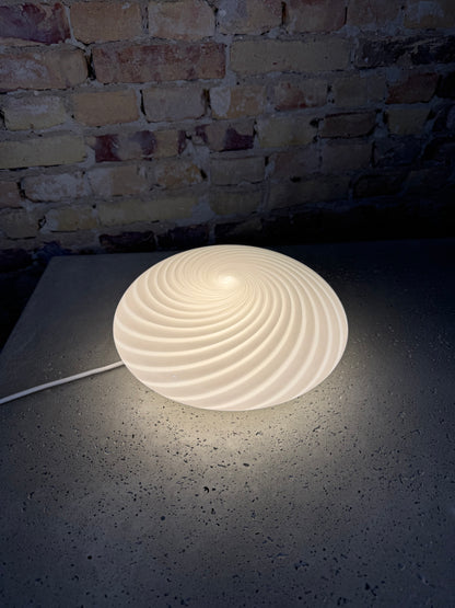 Hvid vintage Murano plafond lampe, 30 cm