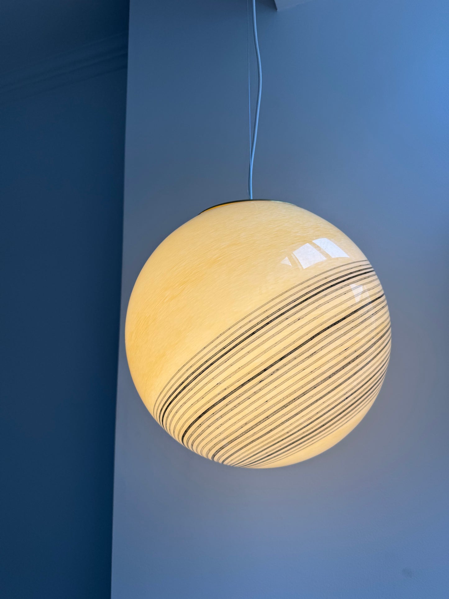 Stor creme Murano loftlampe, 40 cm