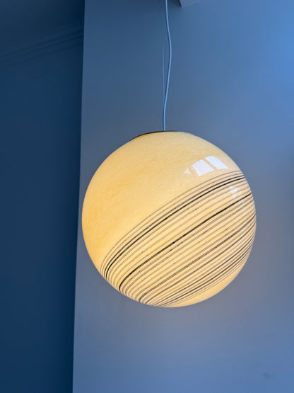 Stor creme Murano loftlampe, 40 cm