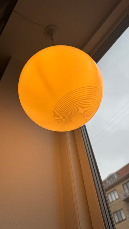 Murano cream/light yellow round pendant, 24 cm