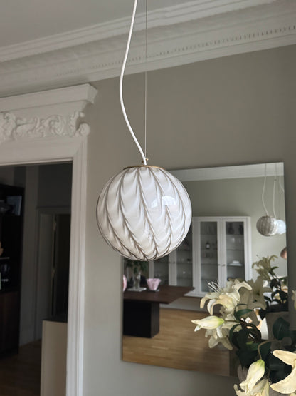 Gray Murano peacock pendant, 20 cm