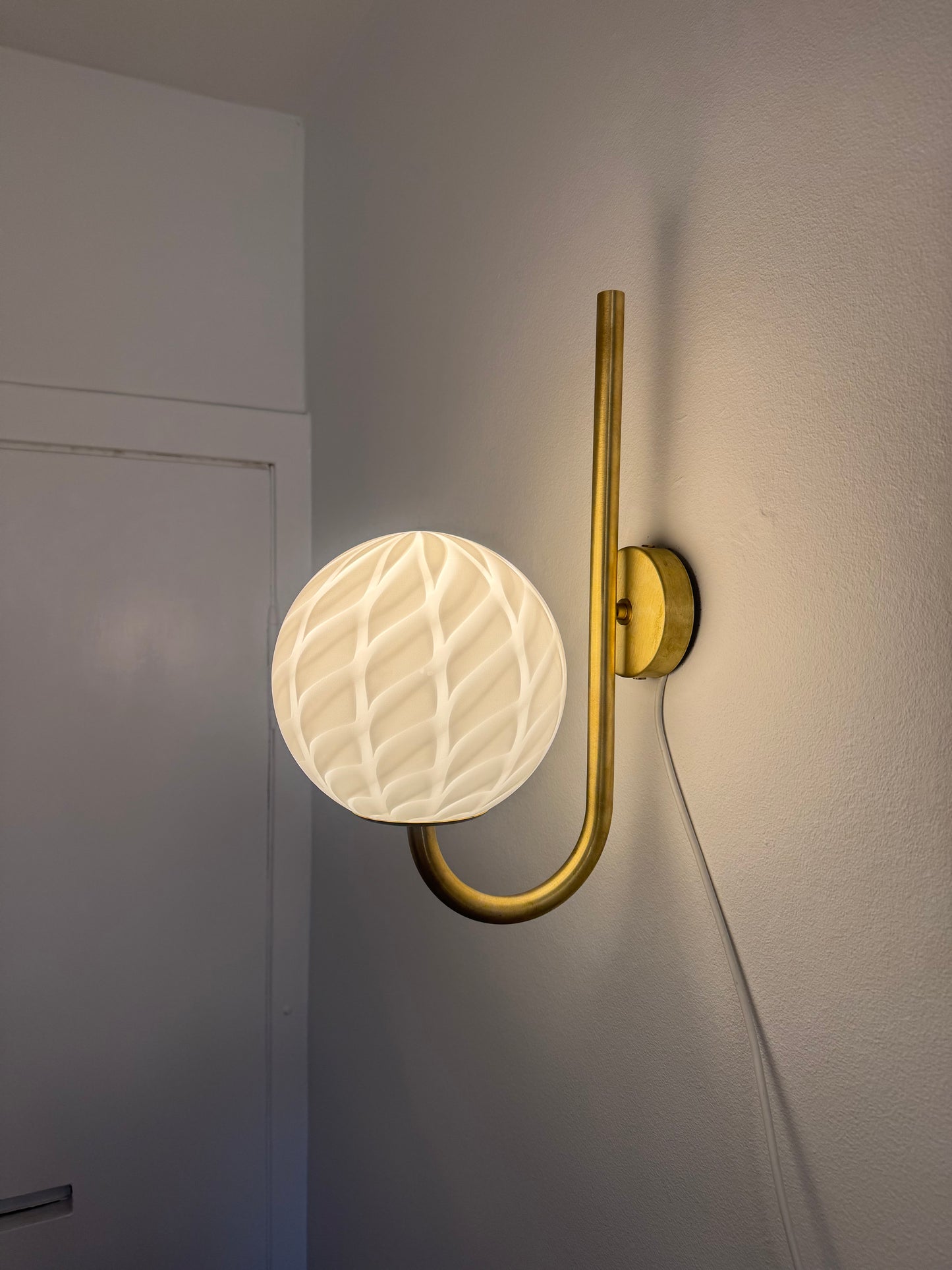 Murano væglampe i peacock swirl, 43 cm høj