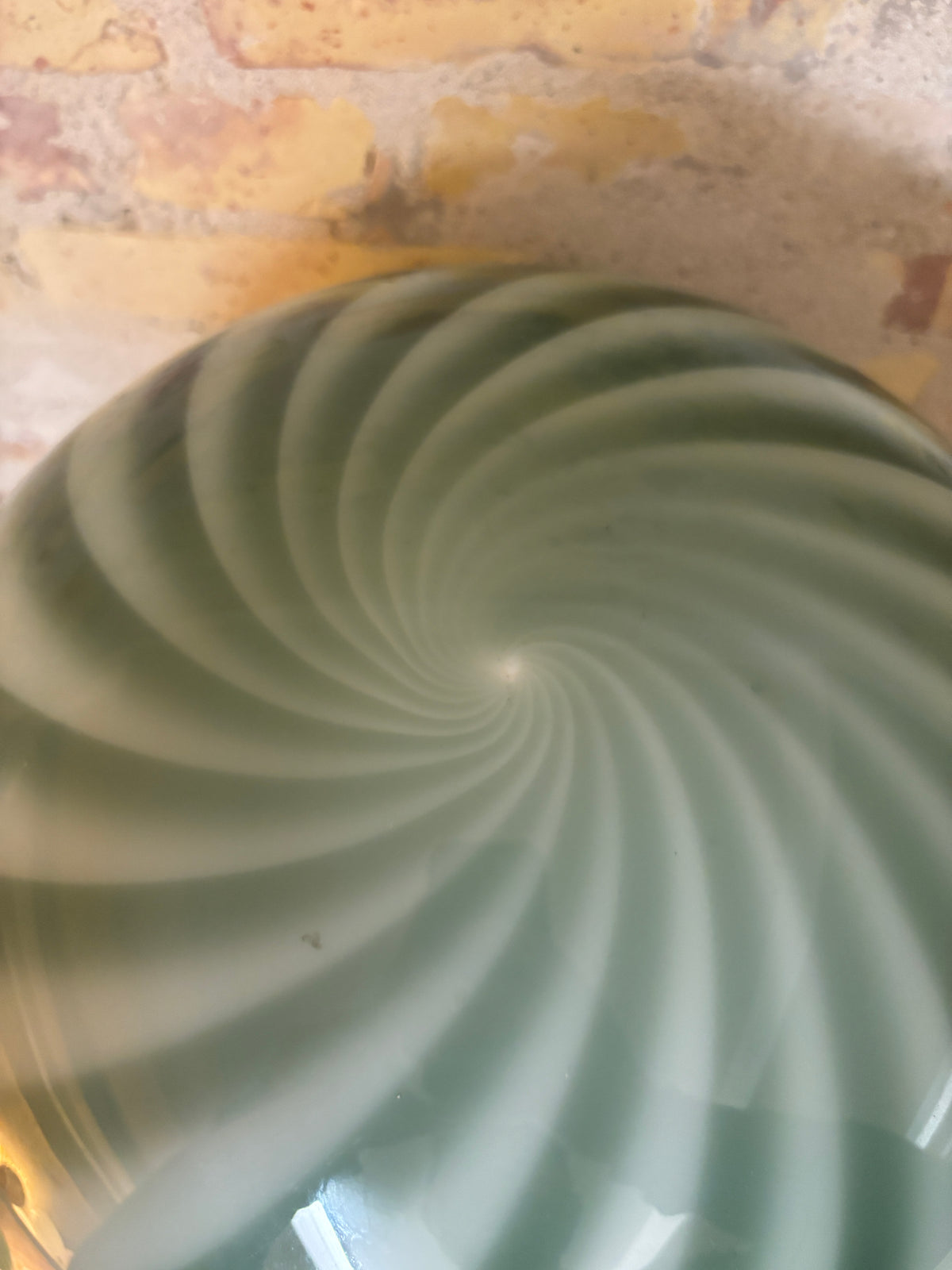 Dark green oval Murano pendant light, 40 cm