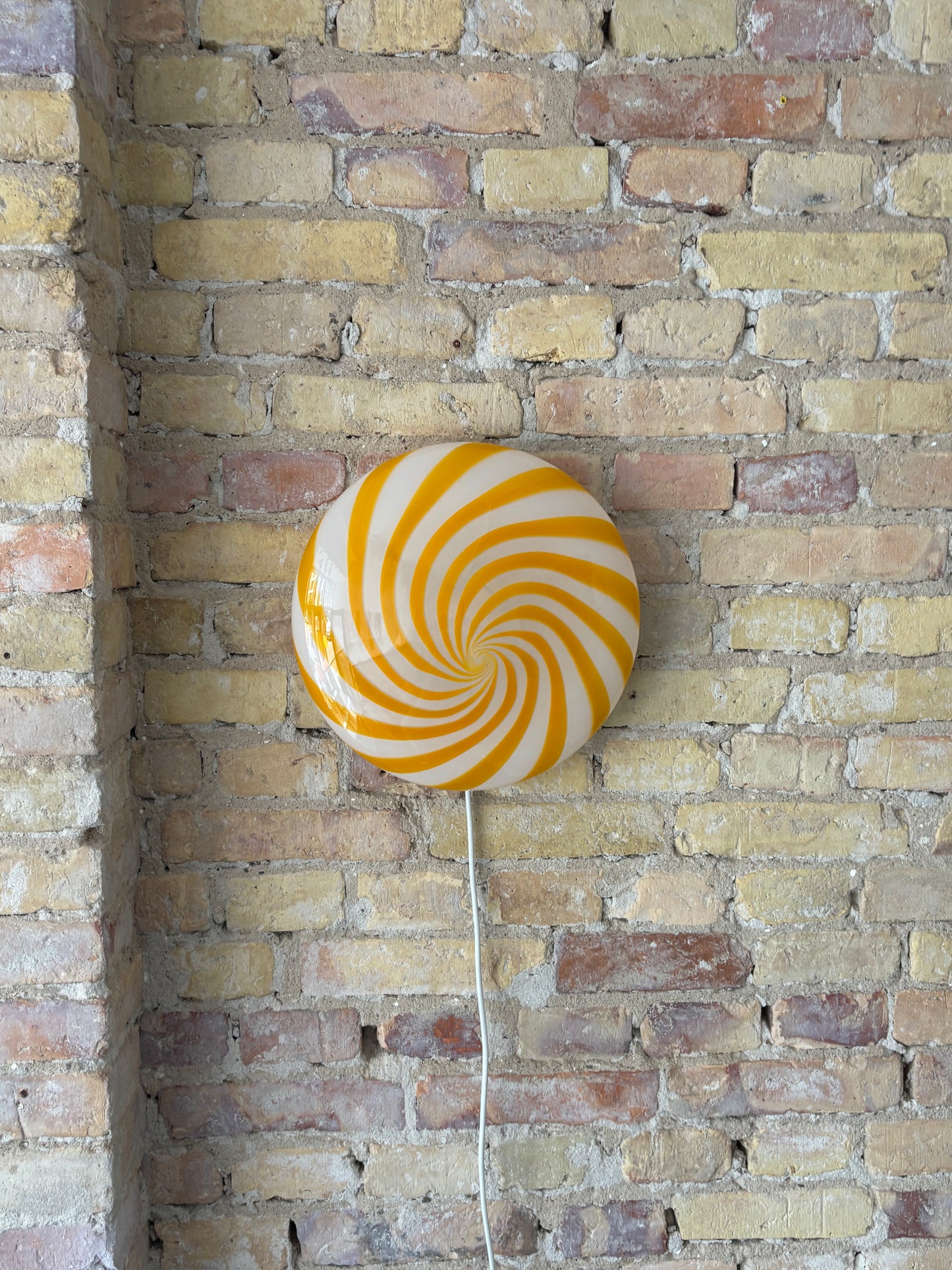 Yellow Solero Murano ceiling light, 30 cm