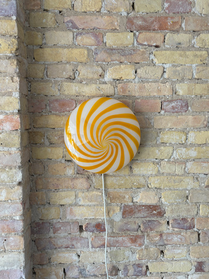 Yellow Solero Murano ceiling light, 30 cm