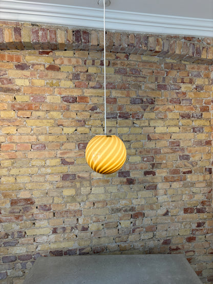 Brun Murano pendel, 20 cm