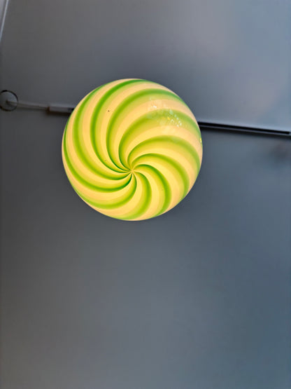 Murano pendant lamp with green swirl, 20 cm
