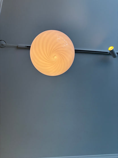 Lyserød Murano pendel, 20 cm