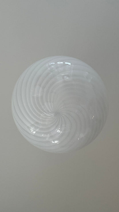 White classic Murano pendant lamp, 40