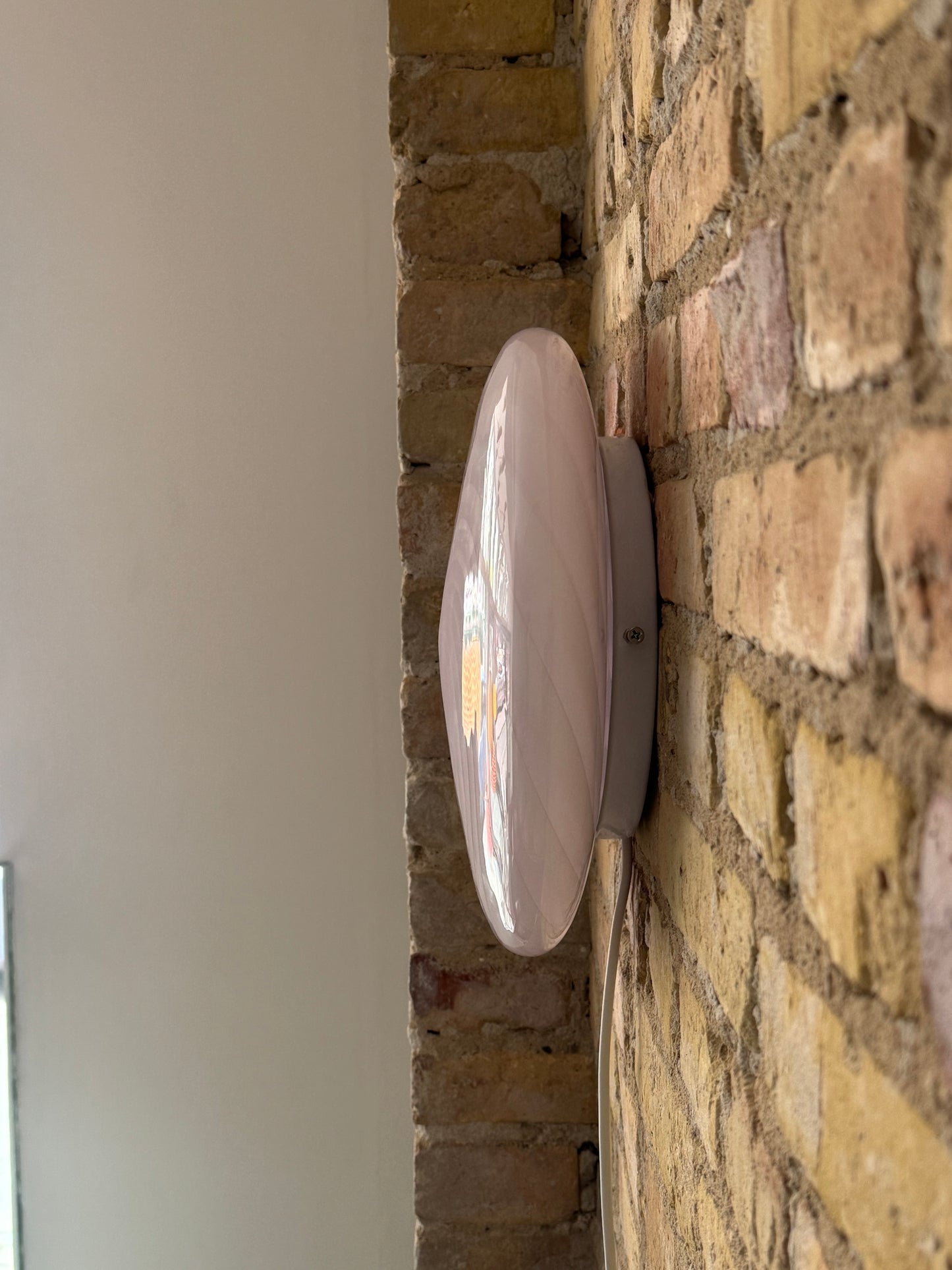 Lyserød Murano plafond, 30 cm