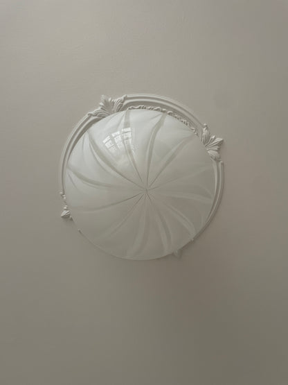 White Murano peacock ceiling lamp, 40 cm