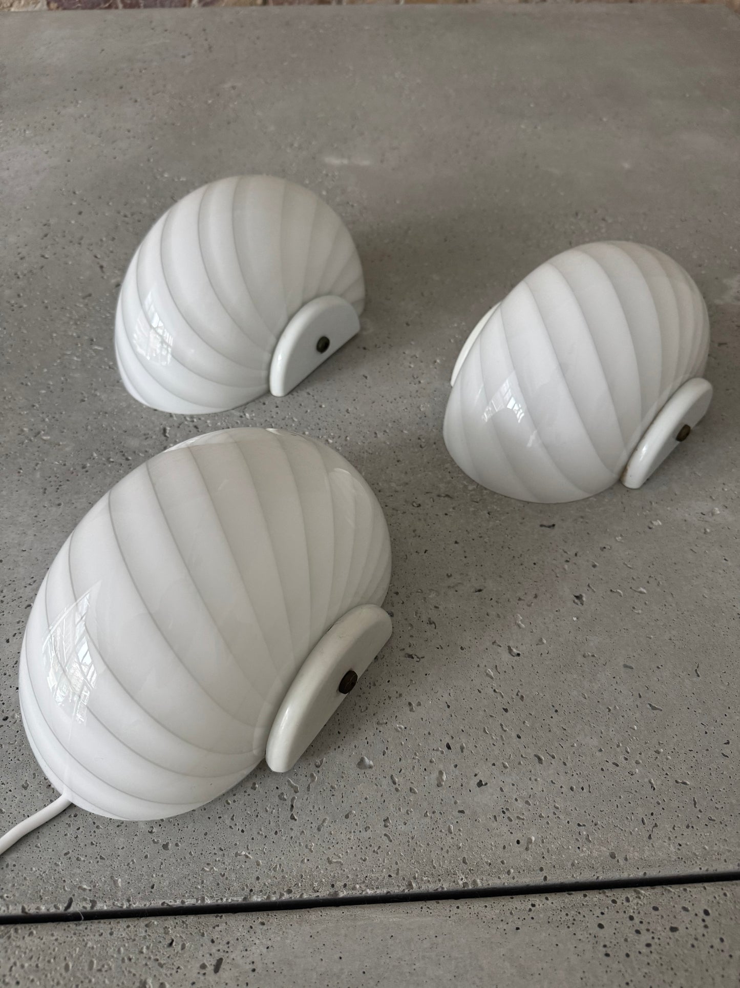 Vintage Murano shell wall lamp