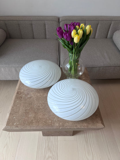 Murano ceiling lamp in classic white, 32 cm