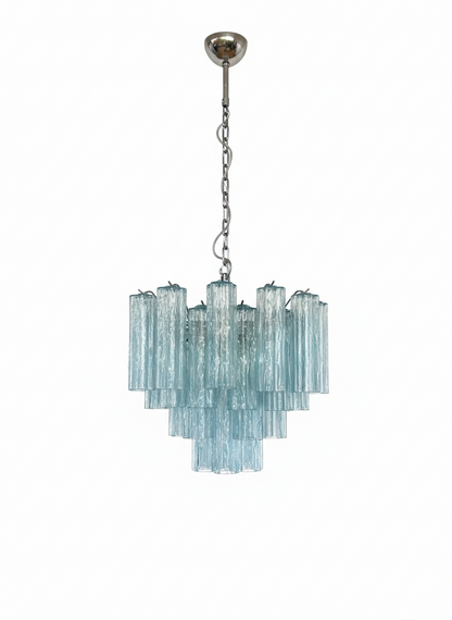 Murano lysekrone | Tuber | 36 glas | Blå