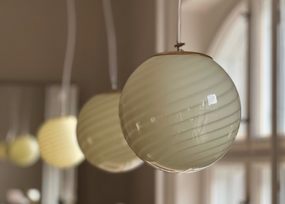 Pistaciegrøn Murano pendel, 20 cm (Én tilbage)