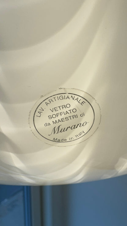 Murano pendant oval in peacock pattern, 45 cm