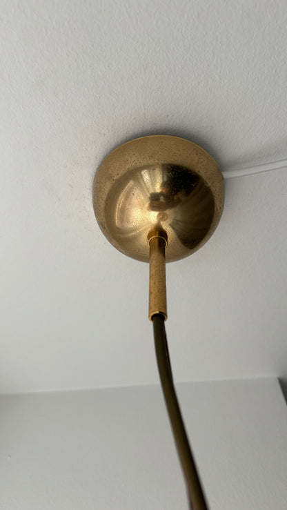 Murano pendant in white swirl, 40cm