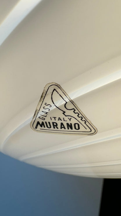 Murano pendant in white swirl, 40cm