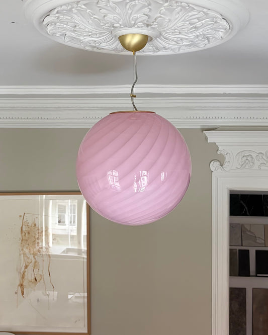 Bubblegum Murano candy pendel, 40 cm