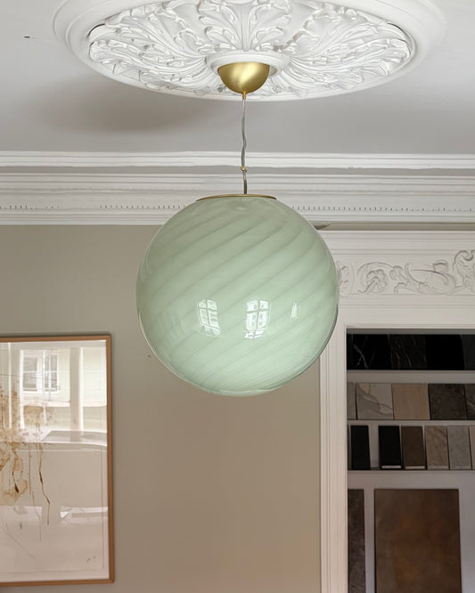 Light green Murano candy pendant, 40 cm