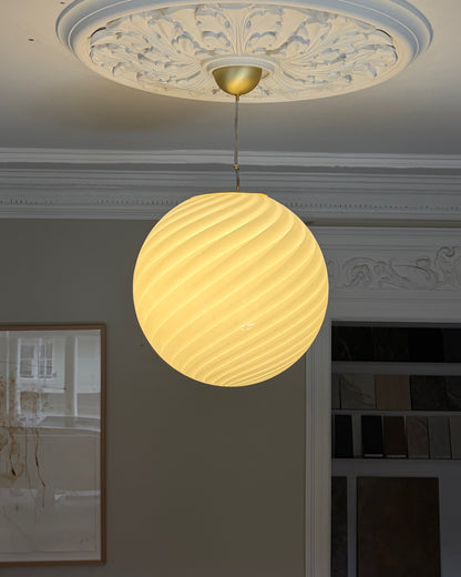 Lysegrøn Murano candy pendel, 40 cm