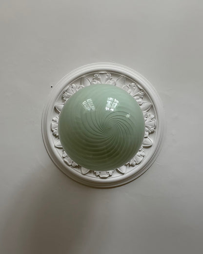 Lysegrøn Murano candy pendel, 40 cm