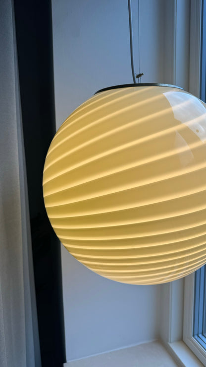 Murano round pendant cream swirl, 40 cm