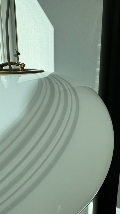 Large Murano oval pendant with 4-swirl, 48 cm