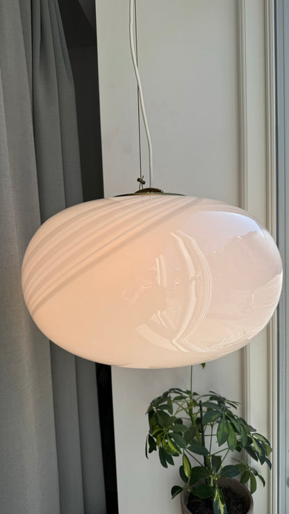 Large Murano oval pendant with 4-swirl, 48 cm