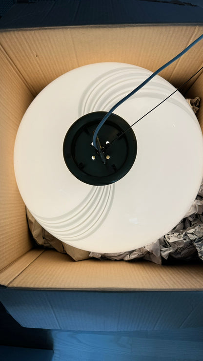 Large Murano oval pendant with 4-swirl, 48 cm