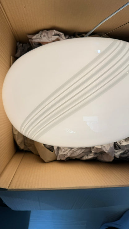 Large Murano oval pendant with 4-swirl, 48 cm