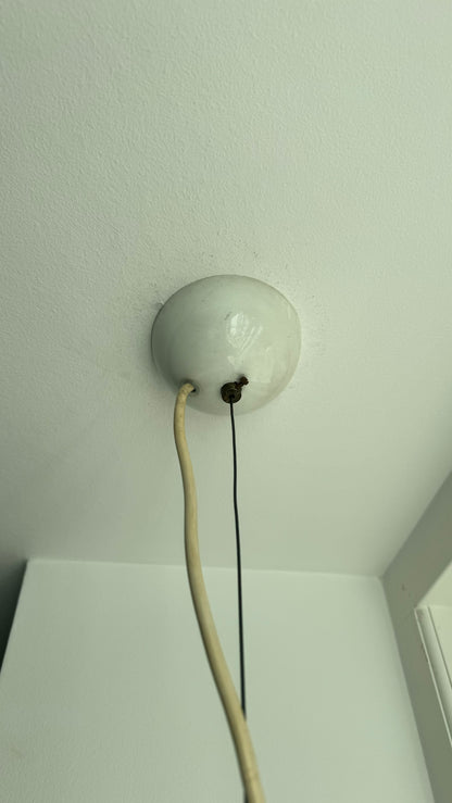 Murano round pendant with brownish swirl, 26 cm